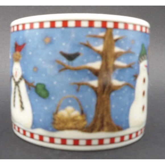 Sakura Debbie Mumm Snowman Stoneware Coffee Cup Dishwasher & Microwave Safe - Picture 3 of 5
